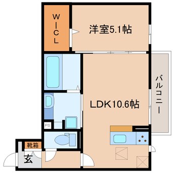 間取図 東海道本線/静岡駅 徒歩20分 1階 築4年