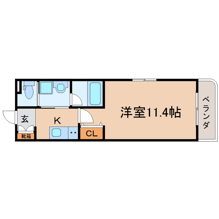 間取図 東海道本線/静岡駅 徒歩7分 5階 築3年
