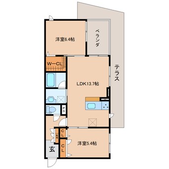 間取図 東海道本線/東静岡駅 徒歩18分 1階 築3年