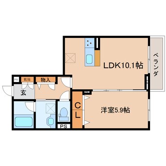 間取図 東海道本線/東静岡駅 徒歩18分 2階 築2年