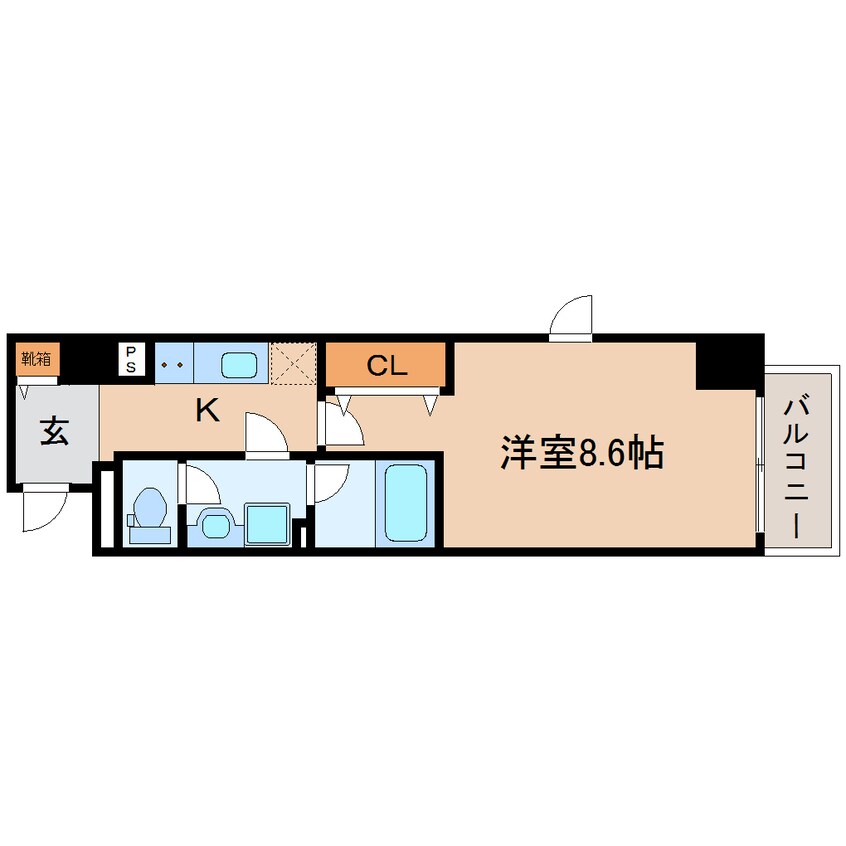 間取図 東海道本線/静岡駅 徒歩7分 7階 築2年