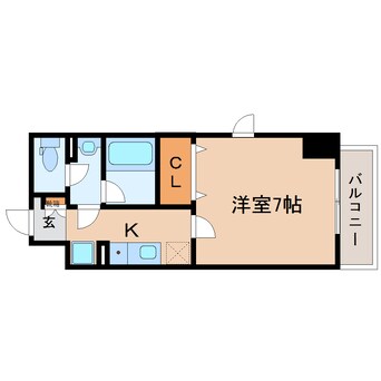 間取図 東海道本線/静岡駅 徒歩7分 6階 築2年