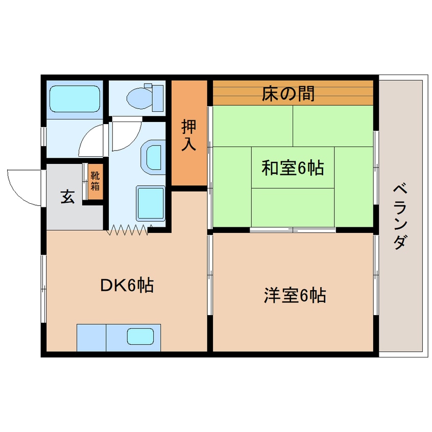 間取図 東海道本線/静岡駅 バス12分中村町下下車:停歩4分 4階 築34年