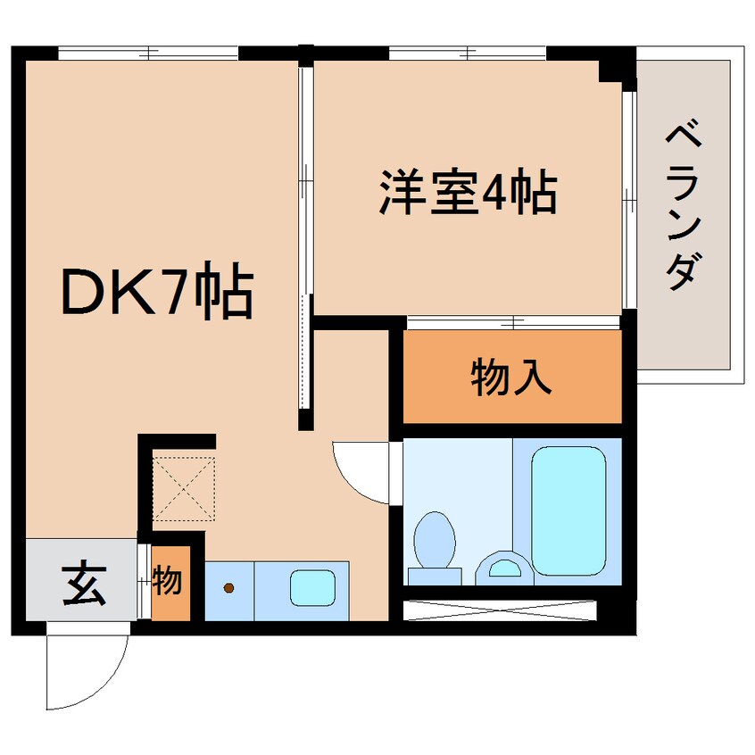 間取図 東海道本線/静岡駅 バス11分馬渕四丁目下車:停歩3分 3階 築36年