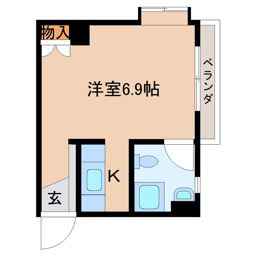 間取図 東海道本線/静岡駅 徒歩7分 4階 築57年