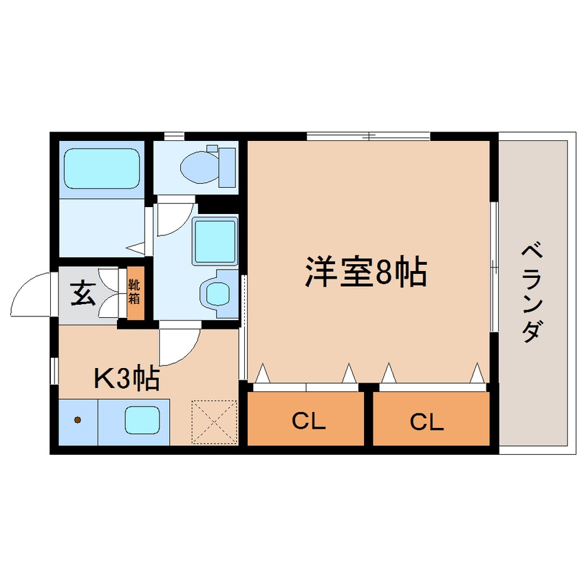 間取図 東海道本線/静岡駅 バス17分ポリテクセンター静岡下車:停歩2分 3階 築20年