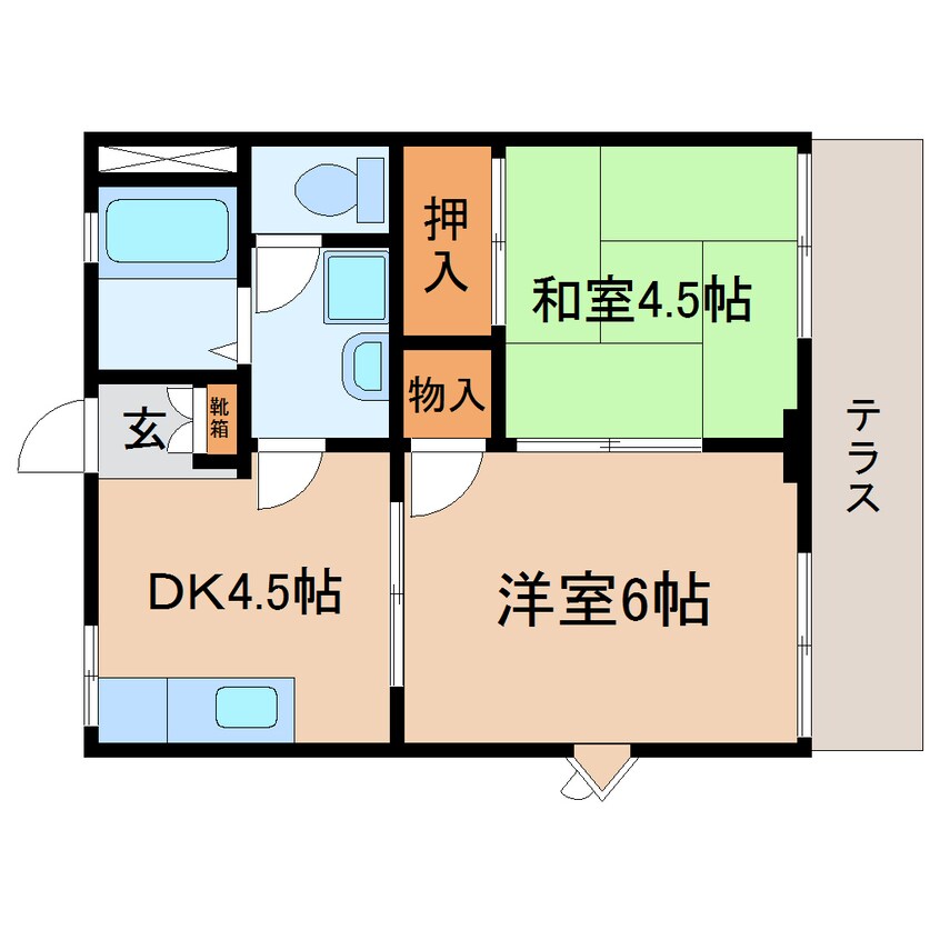 間取図 東海道本線/静岡駅 徒歩10分 1階 築34年