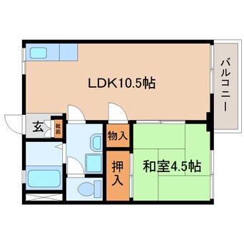 間取図 東海道本線/静岡駅 徒歩10分 2階 築34年