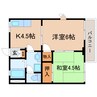 東海道本線/静岡駅 徒歩10分 2階 築36年 2Kの間取り