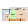東海道本線/西焼津駅 徒歩22分 3階 築47年 2Kの間取り