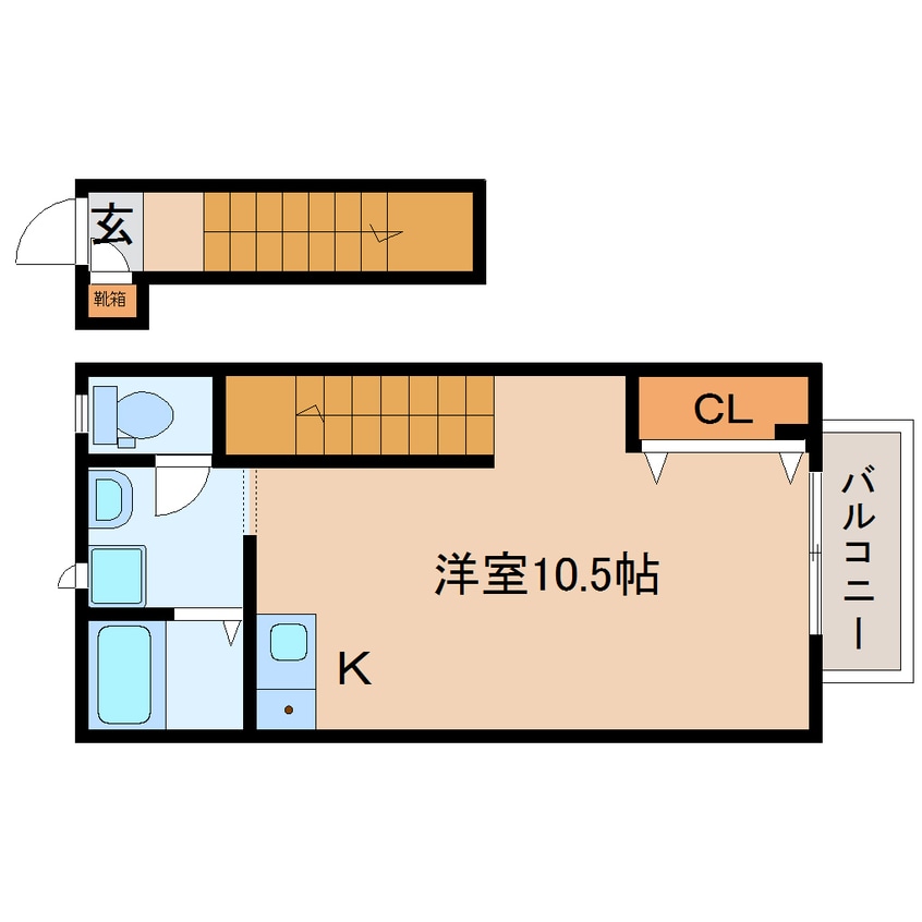 間取図 東海道本線/静岡駅 バス24分静大片山下車:停歩2分 2階 築2年