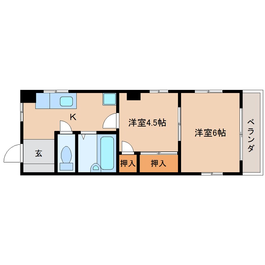 間取図 東海道本線/静岡駅 バス13分西中原下車:停歩1分 3階 築34年