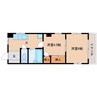 東海道本線/静岡駅 バス:13分:停歩1分 3階 築35年 2Kの間取り