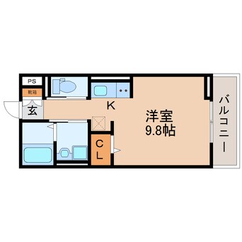 間取図 東海道本線/静岡駅 徒歩15分 3階 築1年