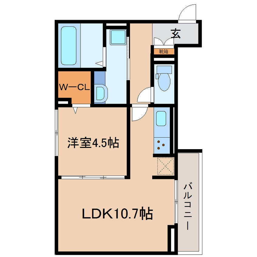 間取図 東海道本線/静岡駅 徒歩13分 3階 築2年