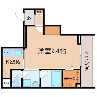 間取図 東海道本線/静岡駅 徒歩8分 4階 築1年