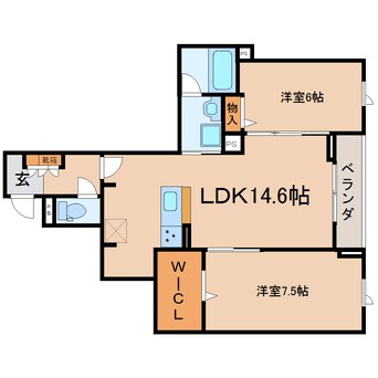 間取図 東海道本線/東静岡駅 バス10分畑守稲荷前下車:停歩4分 3階 築1年