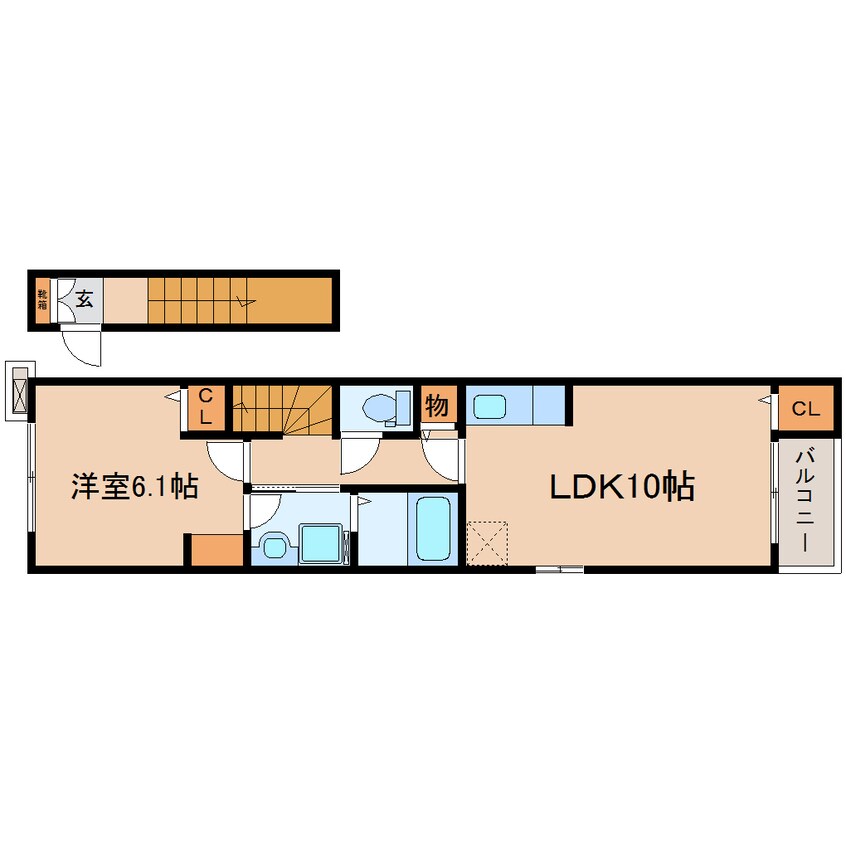 間取図 東海道本線/焼津駅 バス5分浅草幸町下車:停歩5分 2階 築1年