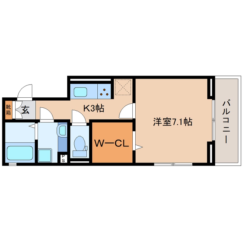 間取図 東海道本線/静岡駅 徒歩13分 3階 築2年