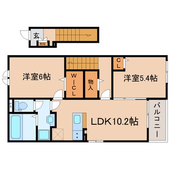 間取図 東海道本線/藤枝駅 徒歩22分 2階 築2年