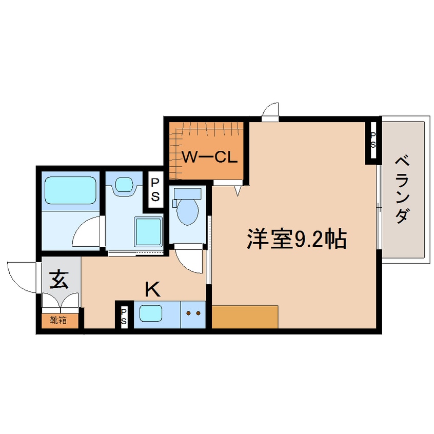 間取図 東海道本線/静岡駅 徒歩15分 2階 築2年