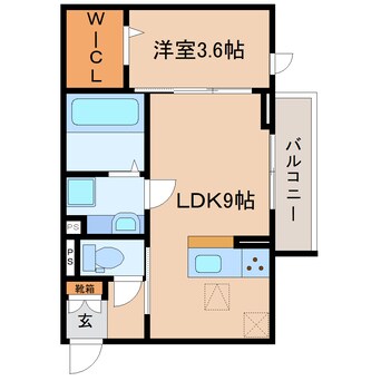 間取図 東海道本線/静岡駅 徒歩22分 1階 築2年