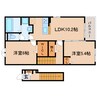 東海道本線/西焼津駅 徒歩16分 2階 築浅 2LDKの間取り