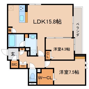 間取図 東海道本線/静岡駅 徒歩15分 3階 1年未満