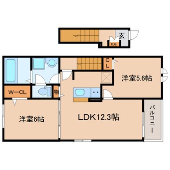 間取図 東海道本線/藤枝駅 バス15分白子下車:停歩3分 2階 築1年
