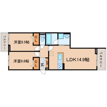 間取図 東海道本線/静岡駅 バス11分中田4丁目下車:停歩4分 3階 建築中