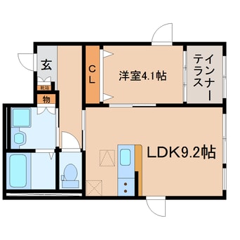 間取図 東海道本線/静岡駅 徒歩18分 1階 築1年