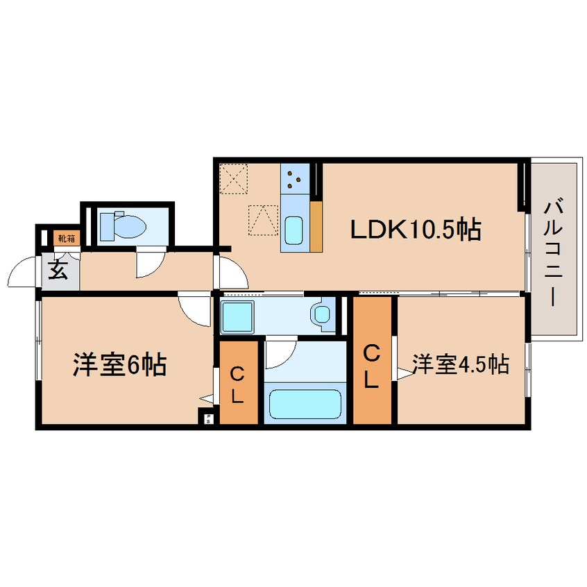 間取図 東海道本線/焼津駅 徒歩24分 1階 1年未満