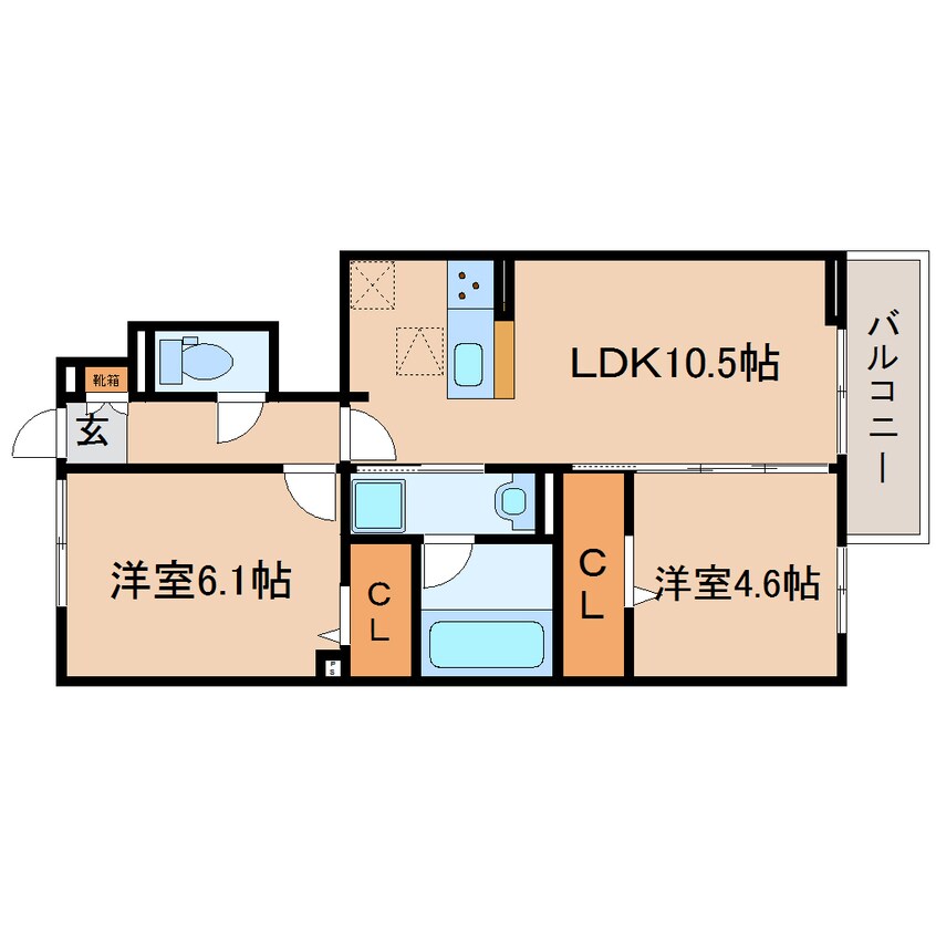 間取図 東海道本線/焼津駅 徒歩24分 1階 1年未満