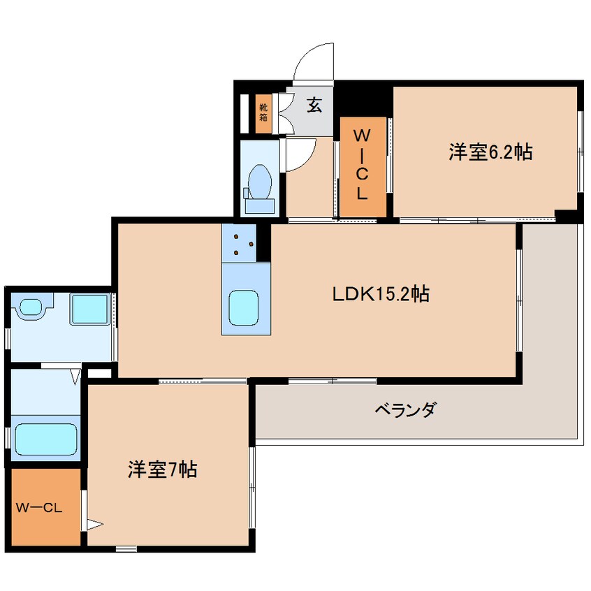 間取図 東海道本線/静岡駅 徒歩27分 4階 1年未満