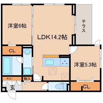 間取図 東海道本線/静岡駅 バス14分緑が丘下車:停歩3分 1階 建築中