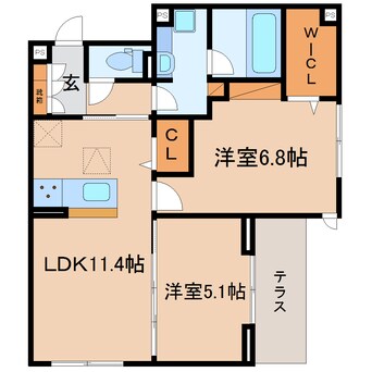 間取図 東海道本線/静岡駅 バス14分緑が丘下車:停歩3分 1階 建築中