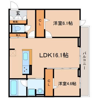 間取図 東海道本線/静岡駅 バス24分片山下車:停歩5分 2階 建築中