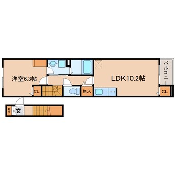 間取図 東海道本線/藤枝駅 徒歩24分 2階 1年未満