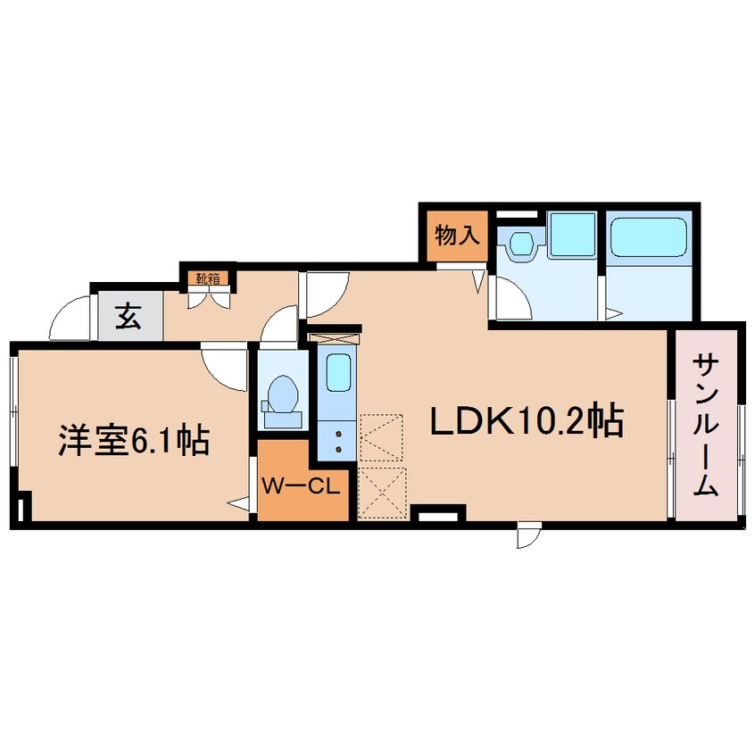 間取図 東海道本線/焼津駅 バス10分小川東下車:停歩3分 1階 1年未満