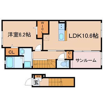 間取図 東海道本線/焼津駅 バス10分小川東下車:停歩3分 2階 建築中