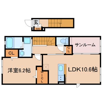 間取図 東海道本線/焼津駅 バス10分小川東下車:停歩3分 2階 建築中