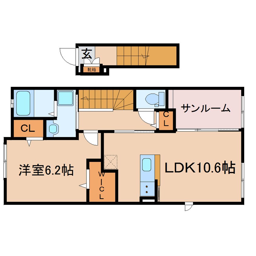 間取図 東海道本線/焼津駅 バス10分小川東下車:停歩3分 2階 建築中