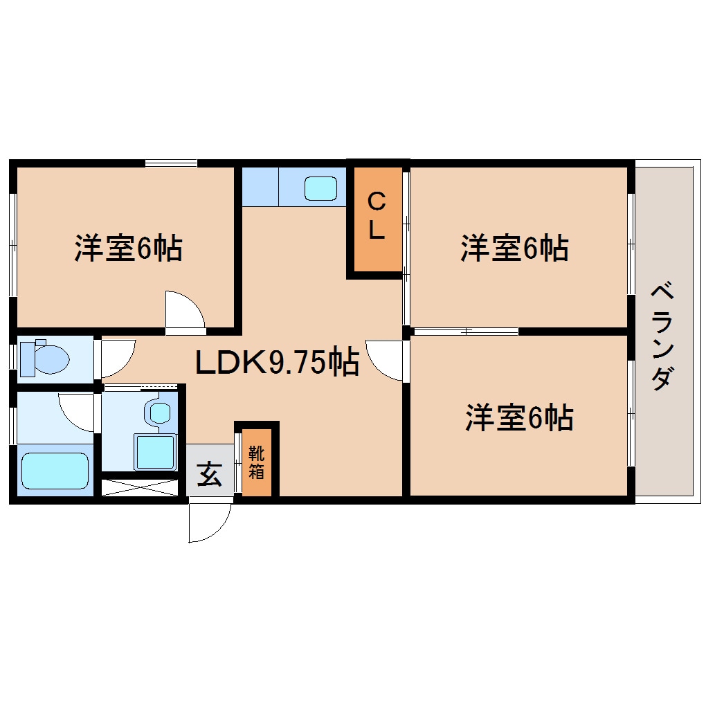 間取り図 東海道本線/静岡駅 バス19分宮竹1丁目下車:停歩2分 1階 築39年