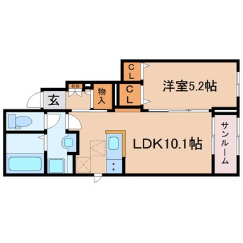 間取図 東海道本線/静岡駅 バス19分宮竹下車:停歩3分 1階 建築中