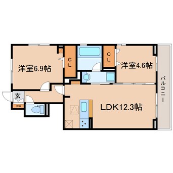 間取図 東海道本線/焼津駅 バス11分小川下車:停歩6分 1階 建築中