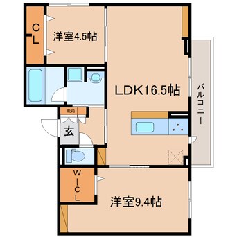 間取図 東海道本線/静岡駅 バス11分馬渕4丁目下車:停歩4分 2階 建築中