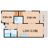 東海道本線/静岡駅 バス:12分:停歩2分 4階 築20年 2LDKの間取り