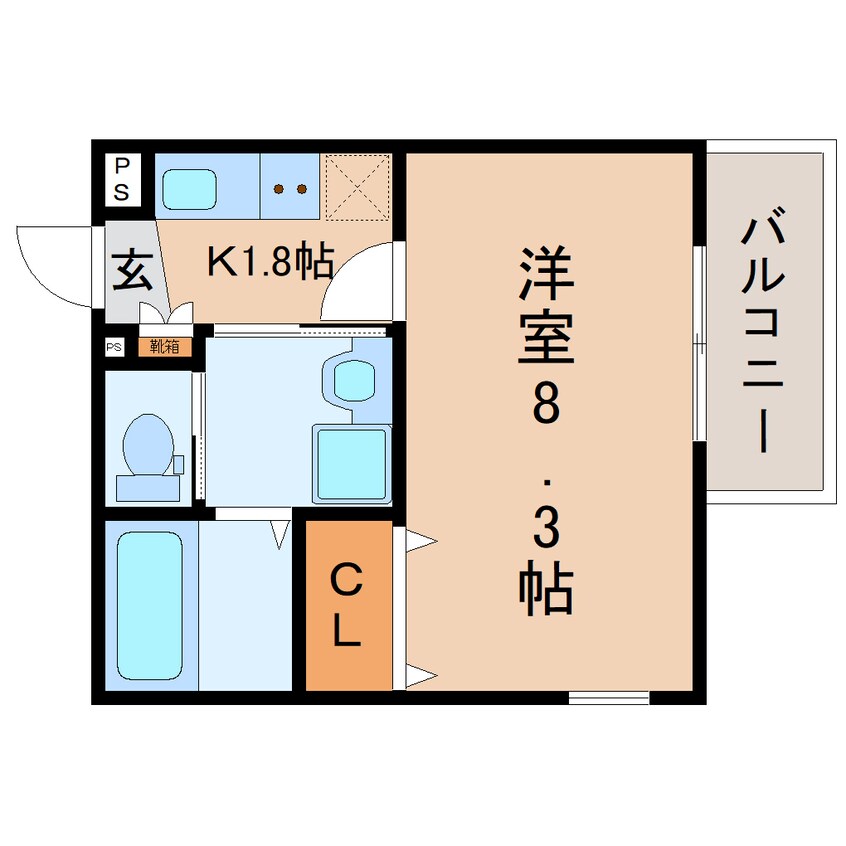 間取図 東海道本線/静岡駅 徒歩10分 5階 1年未満