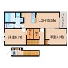 東海道本線/西焼津駅 徒歩14分 2階 1年未満 2LDKの間取り