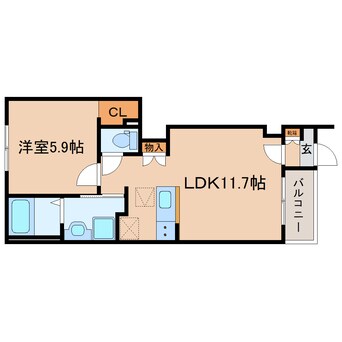 間取図 東海道本線/焼津駅 徒歩18分 1階 1年未満
